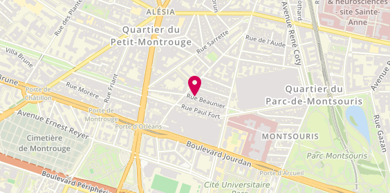 Plan de Abreo Artisan Services, 34 Rue Beaunier, 75014 Paris