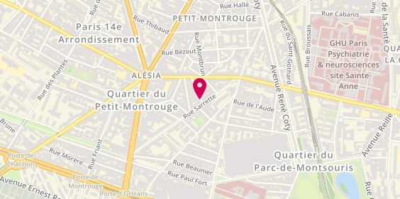 Plan de Legrix, 18 Rue du Loing, 75014 Paris