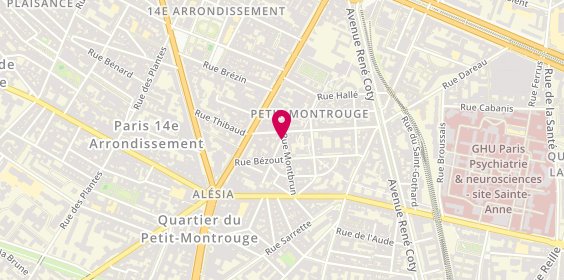 Plan de Société Gros, 2 Rue Montbrun, 75014 Paris