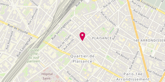 Plan de Plombier-voisinage Mohammedi Rabah, 105 Rue Raymond Losserand, 75014 Paris