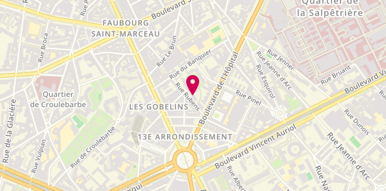 Plan de Isko plomberie, 15 Rue Rubens, 75013 Paris