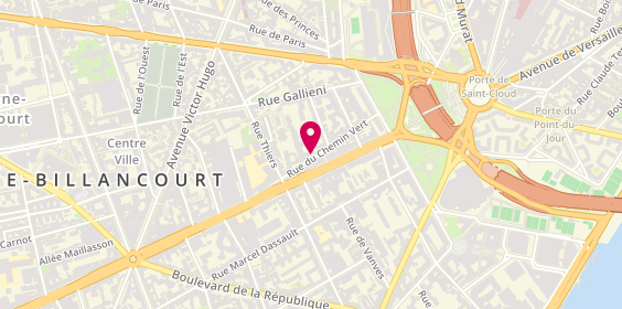 Plan de Eauxarts Plomberie, 50 Rue du Chemin Vert, 92100 Boulogne-Billancourt
