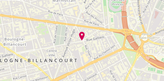 Plan de Alain Père & Fils - Serrurier - Boulogne-Billancourt 92100, 30 Rue Thiers, 92100 Boulogne-Billancourt