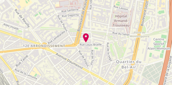 Plan de Les Compagnons du Bâtiment de France - Plomberie, Électricité et Serrurerie sur Paris, 11 Rue Louis Braille, 75012 Paris