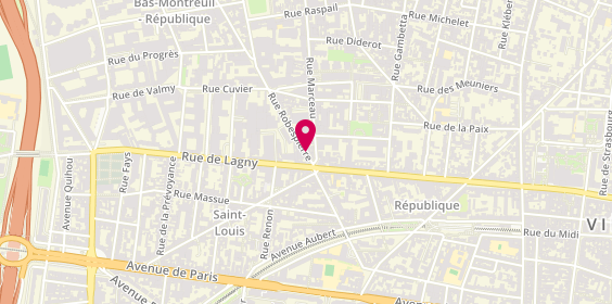 Plan de Sanitaire Plomberie Chauffage Climatisation, 95 Rue Robespierre, 93100 Montreuil