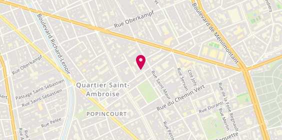 Plan de Monteil & Cie, 35 Rue Saint-Ambroise, 75011 Paris