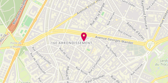 Plan de Sos Serrurier Plombier Vitrier Elec, 40 Rue Decamps, 75116 Paris