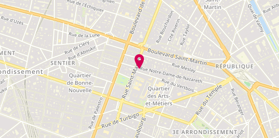 Plan de Alain Père et Fils Serrurier Vitrie, 67 Rue Notre Dame de Nazareth, 75003 Paris