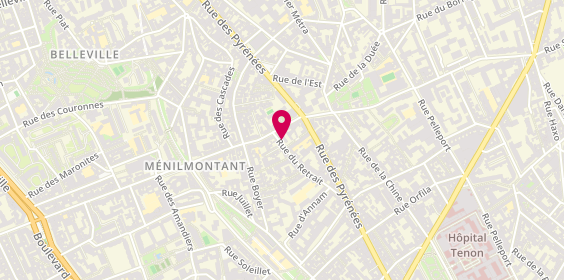 Plan de Plombier Emmanuel CHARBONNEL - Paris, 36 Rue du Retrait, 75020 Paris