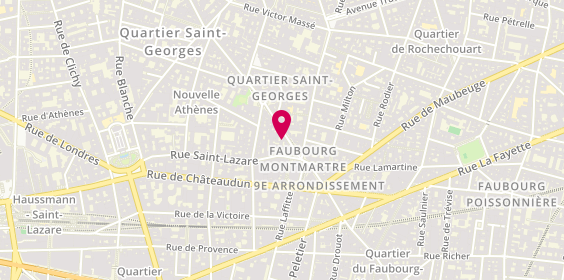 Plan de Artisan Bernard Paris 9 - Plombier et Chauffagiste, 9 Rue Notre Dame de Lorette, 75009 Paris