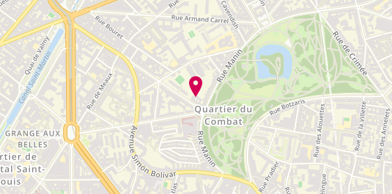 Plan de Dinameau, 87 avenue Secrétan, 75019 Paris