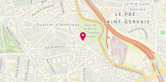 Plan de Europe Peinture et Plomberie, 60 Boulevard Serurier, 75019 Paris