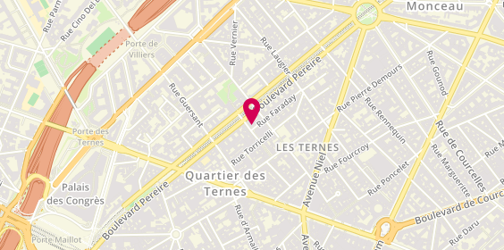 Plan de Meril, 1 Rue Faraday Bât Boutique Et, 75017 Paris