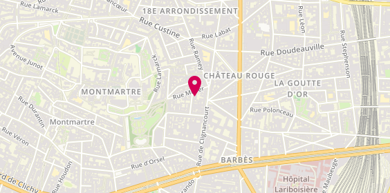 Plan de Bida Bat, 12 Rue Feutrier, 75018 Paris