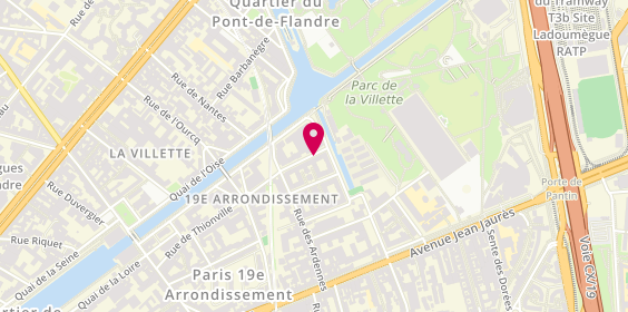 Plan de Davidson Plomberie, 46 Rue Thionville, 75019 Paris