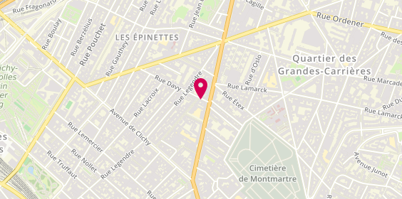 Plan de Les Professionnels, 5 Rue Davy, 75017 Paris