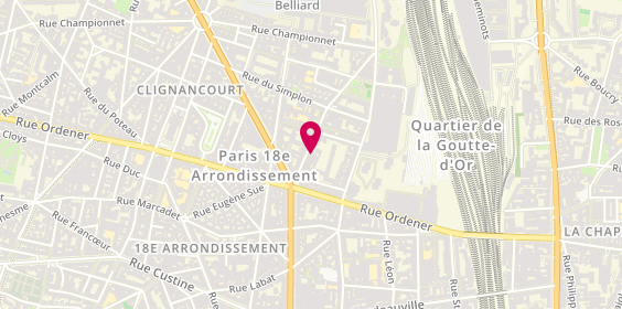Plan de Le Gaulois, 12 Rue Boinod, 75018 Paris