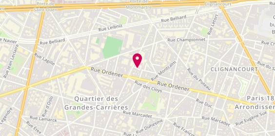 Plan de Les Dépanneurs Plombiers, 26 Damrémont, 75018 Paris