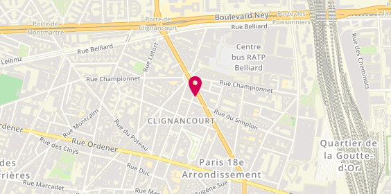 Plan de Hotel du Mail, 41 boulevard Ornano, 75018 Paris