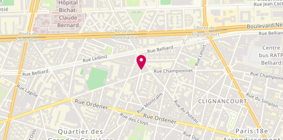 Plan de V Brisset, 26 Rue Vincent Compoint, 75018 Paris