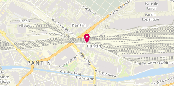 Plan de Aux Compagnons Parisiens, 36 Rue Hoche, 93500 Pantin