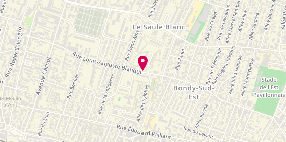 Plan de Knb Plomberie, 125 Rue Louis Auguste Blanqui, 93140 Bondy