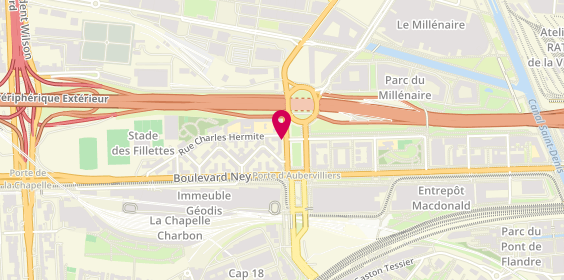 Plan de Renovatherm, 7 avenue de la Prte d'Aubervilliers, 75018 Paris