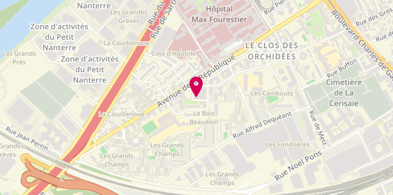 Plan de Ajmr Entreprise Generale de Batiment, 17 Place des Muguets, 92000 Nanterre