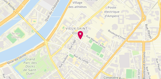 Plan de M.P.S Express, 17 Rue Jean Jacques Rousseau, 93400 Saint-Ouen-sur-Seine
