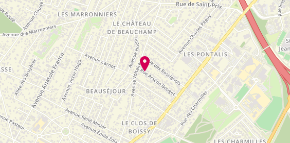 Plan de Aux 1001 Services, 36 Rue Arsène Bouget, 95150 Taverny