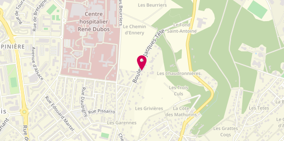 Plan de Ajs Plomberie, 100 Boulevard Jacques Tete, 95300 Pontoise