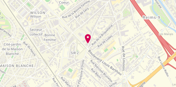 Plan de O'chauf, 74 Rue d'Estienne d'Orves, 51100 Reims