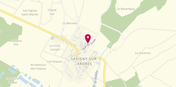 Plan de DEJARDIN Fabrice, 11 Rue du Trate, 51170 Savigny-sur-Ardres
