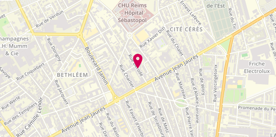 Plan de Ajd Plomberie, 20 Rue Dérodé, 51100 Reims