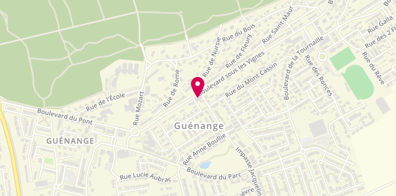 Plan de Guenange Services - Lutrac Securite, 18 Bis Boulevard Sous Les Vignes, 57310 Guénange