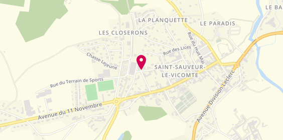 Plan de BARON Alain, 32 Rue Croix d'Epines, 50390 Saint-Sauveur-le-Vicomte