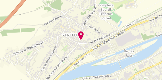 Plan de Artisien Venette, 32 Rue des Martyrs, 60280 Venette