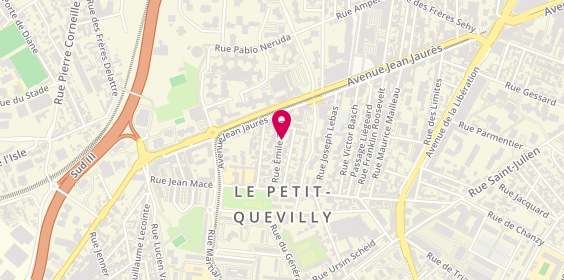 Plan de MTPC MOIRE Tony Plomberie Chauffage, 15 Rue Emile Zola, 76140 Le Petit-Quevilly