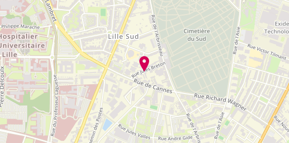 Plan de Lassalle Services, 45 Rue Jules Breton, 59000 Lille